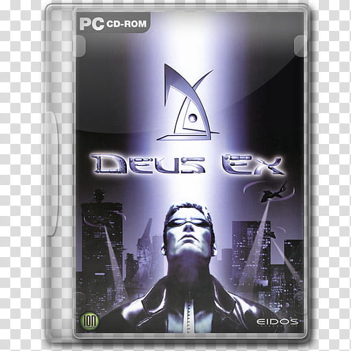 Game Icons , Deus-Ex, Deus EX PC CD-ROM case transparent background PNG clipart