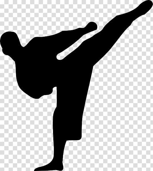 Martial Arts Kick, Karate, Silhouette, Mixed Martial Arts, Kickboxing, Capoeira, Athletic Dance Move, Baguazhang transparent background PNG clipart