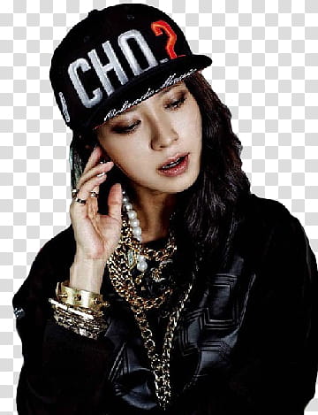 Song Ji Hyo render, woman wearing black -panel cap transparent background PNG clipart