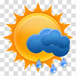 Weezle Weather Icons, weezle sun and rain transparent background PNG clipart