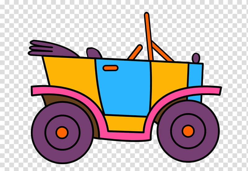 Retro Car s, blue, yellow, and purple vehicle art transparent background PNG clipart