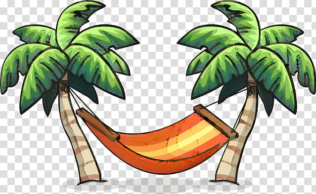 Coconut Tree, Hammock, Palm Trees, Yellow Leaf Hammocks, Plant, Arecales transparent background PNG clipart