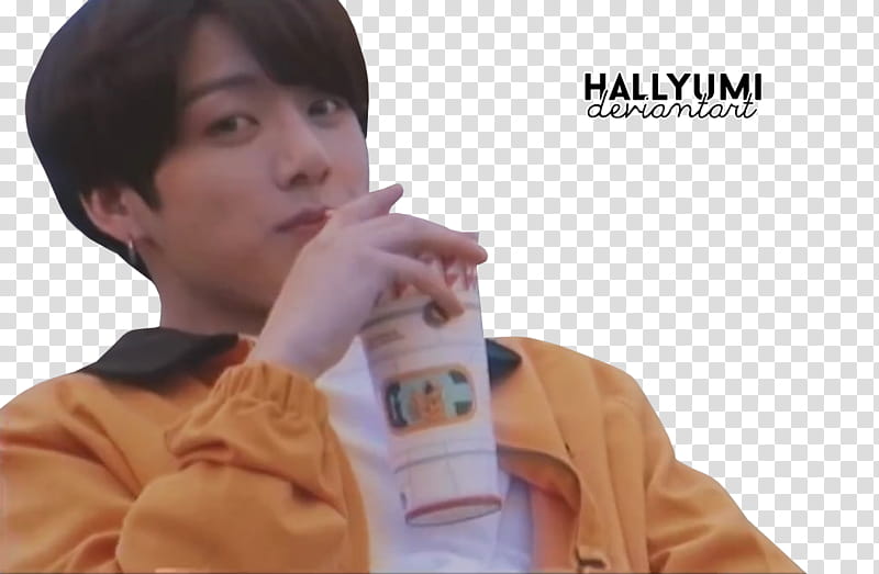 BTS Euphoria, man sipping on cup transparent background PNG clipart