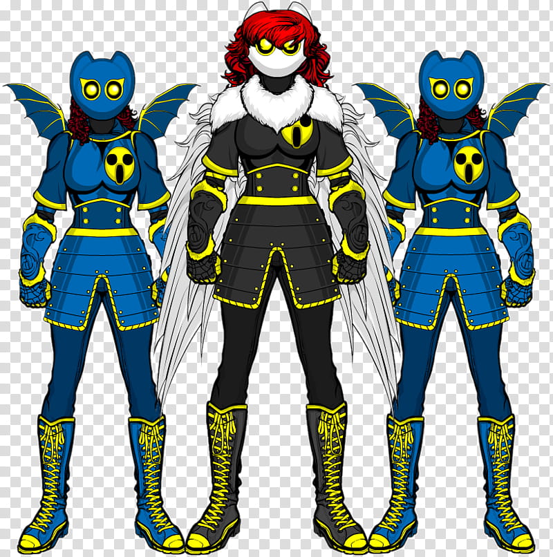 Open Source Zakomeister n The Zakos, three blue and black character illustration transparent background PNG clipart