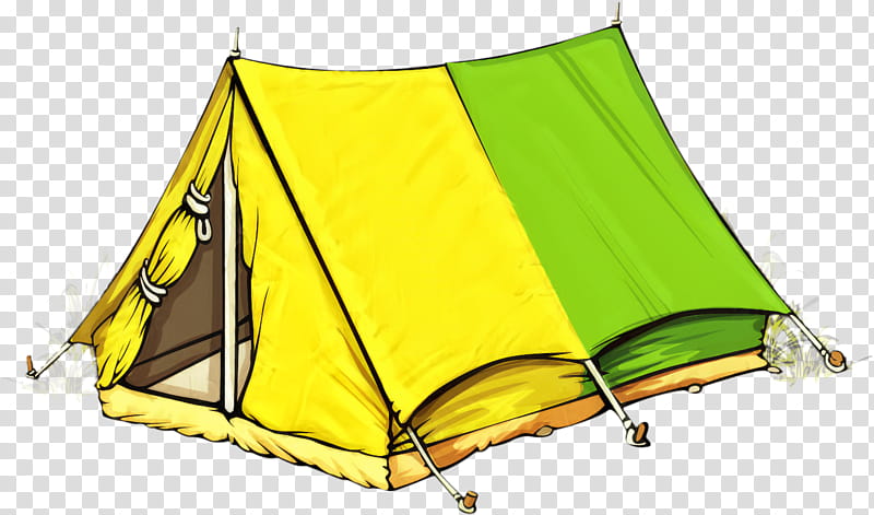 Green Leaf, Tarpaulin, Tent, Yellow, Line, Shade transparent background PNG clipart