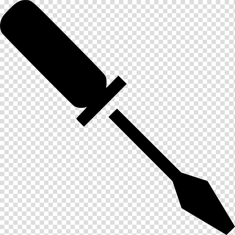Screwdriver Black And White, Black And White
, Line, Weapon, Cold Weapon transparent background PNG clipart