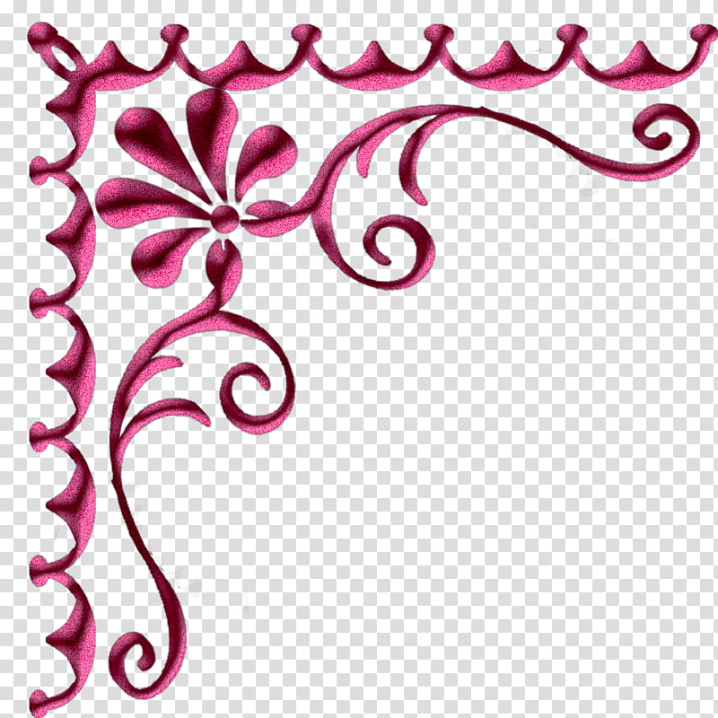 corners files, red floral frame illustration transparent background PNG clipart