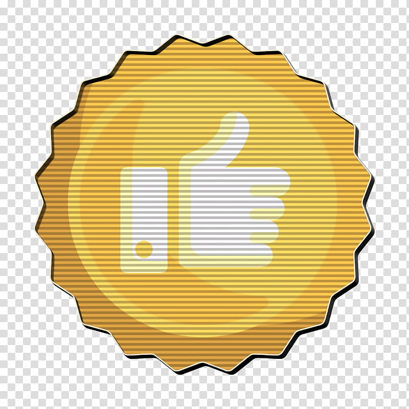 Like icon Ecommerce icon Recommended icon, Yellow, Bottle Cap, Logo, Emblem transparent background PNG clipart