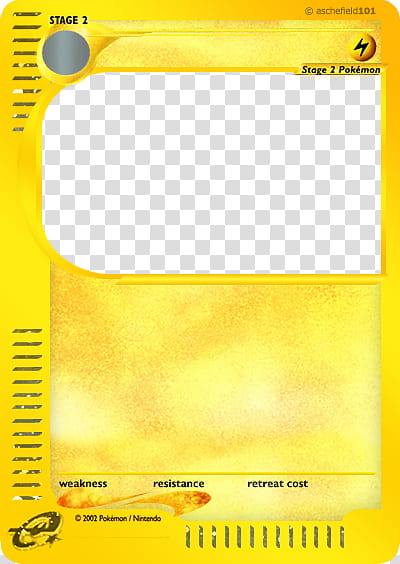 Original e Card Blank , Pokemon playing card frame transparent background PNG clipart