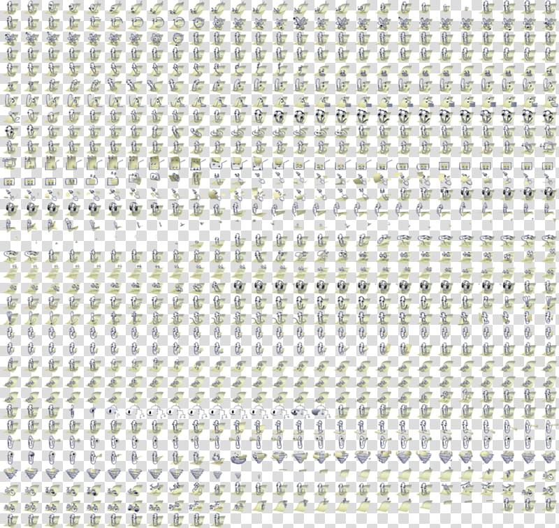 Clippy spritesheet transparent background PNG clipart