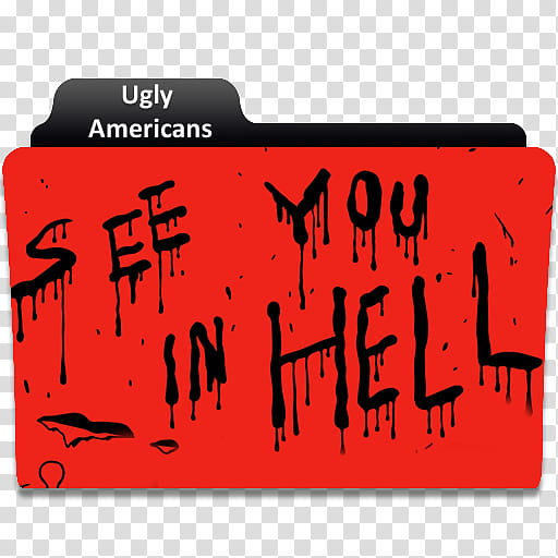 More TV Show folder icons, uglyamericans, Ugly Americans see you in Hell folder icon illustration transparent background PNG clipart