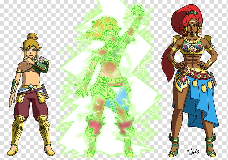 A stunning makeover, D drawing of Legend of Zelda characters transparent background PNG clipart