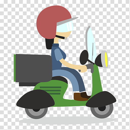 Scooter, Motorcycle, Moped, Delivery, Cartoon, Transport, Vehicle, Vespa transparent background PNG clipart