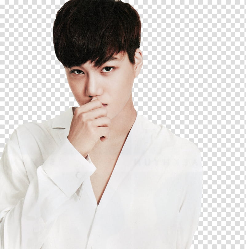 Kai EXO S, man in white coat transparent background PNG clipart