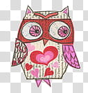 Buhos s, red and multicolored owl illustration transparent background PNG clipart