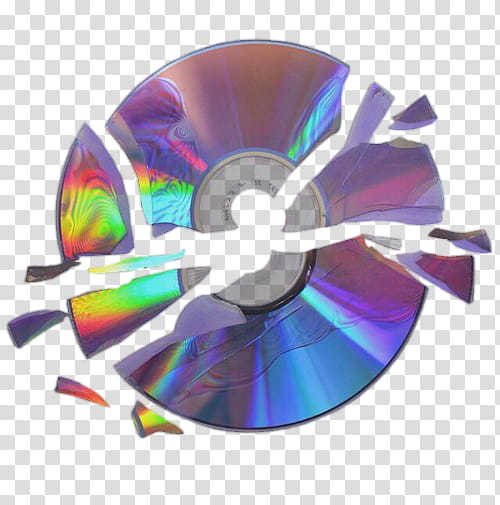 Aesthetic , broken CD transparent background PNG clipart
