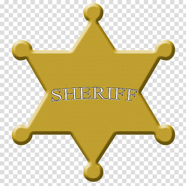 Star Drawing, Sheriff, Badge, Symbol, Police, Logo, Yellow, Line transparent background PNG clipart