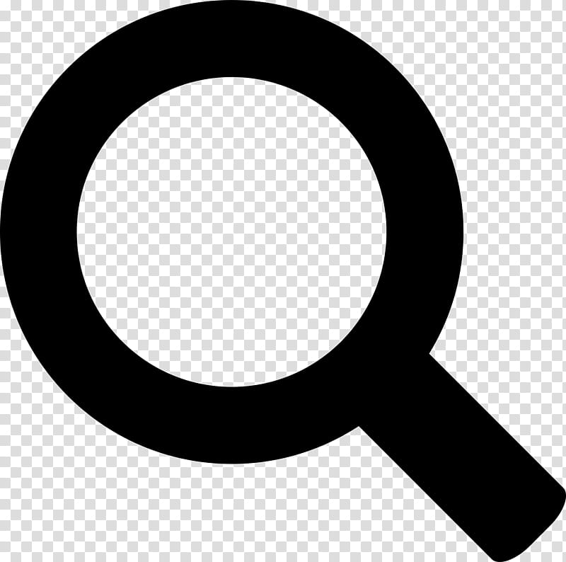 Magnifying Glass Symbol, Search Box, Button, Circle, Line, Blackandwhite, Magnifier transparent background PNG clipart