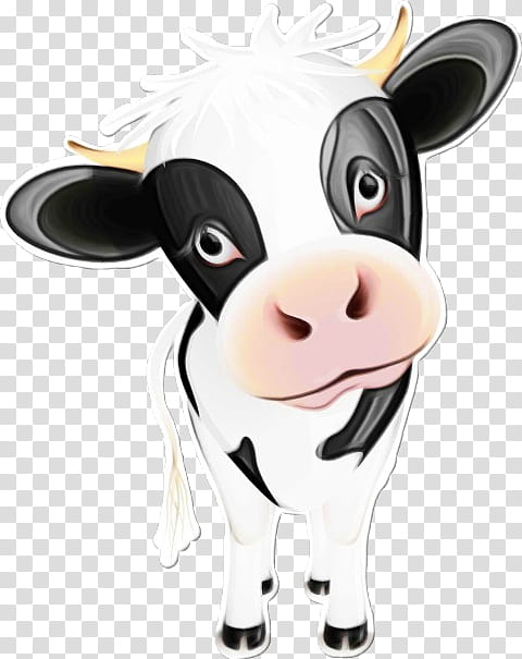 cartoon nose bovine dairy cow snout, Watercolor, Paint, Wet Ink, Cartoon, Live, Animated Cartoon, Animation transparent background PNG clipart