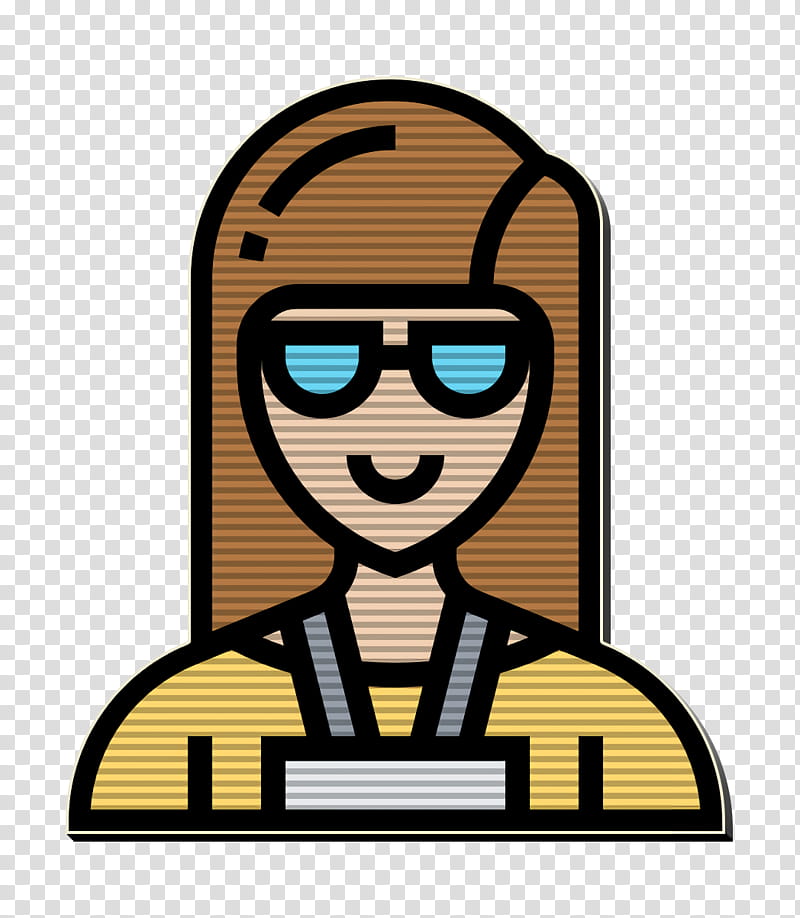 Planner icon Careers Women icon Event icon, Cartoon, Line, Glasses transparent background PNG clipart