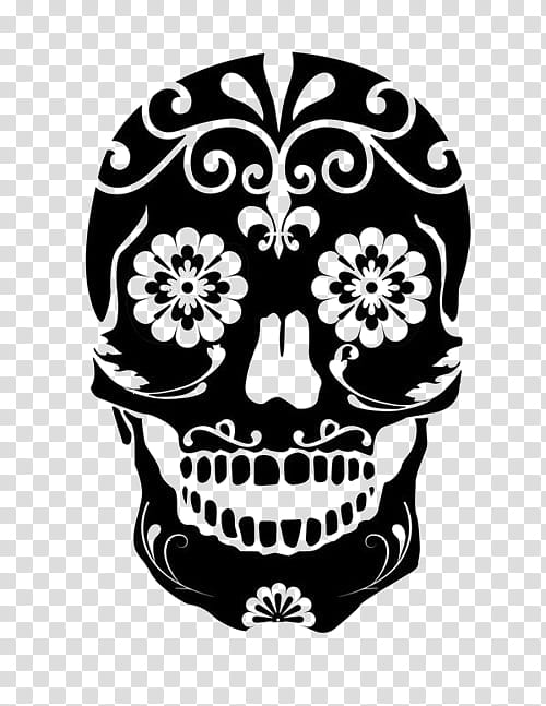 Delirium, black sugar skull art transparent background PNG clipart