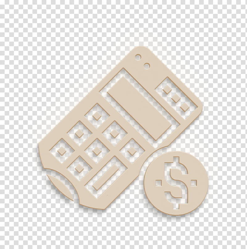 Blockchain icon Calculator icon Cost icon, Beige, Technology transparent background PNG clipart