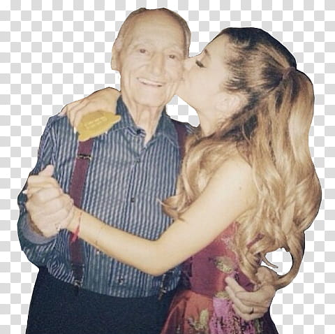 Ariana Grande and Grandpa Grande transparent background PNG clipart