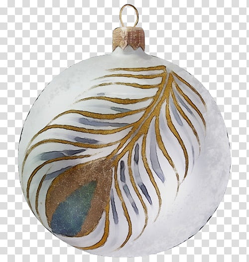 Christmas ornament, Watercolor, Paint, Wet Ink, Feather, Pendant, Fashion Accessory, Chambered Nautilus transparent background PNG clipart