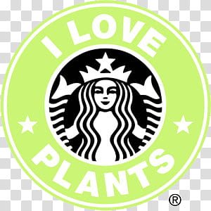 Starbucks Logos s, green and white Love Plants logo transparent background PNG clipart