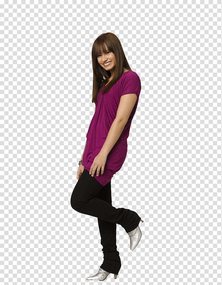 Demi in Camp Rock, Demi Lovato standing in one leg transparent background PNG clipart