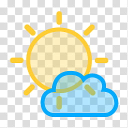 Stylish Weather Icons, sun.rays.small.cloud transparent background PNG clipart