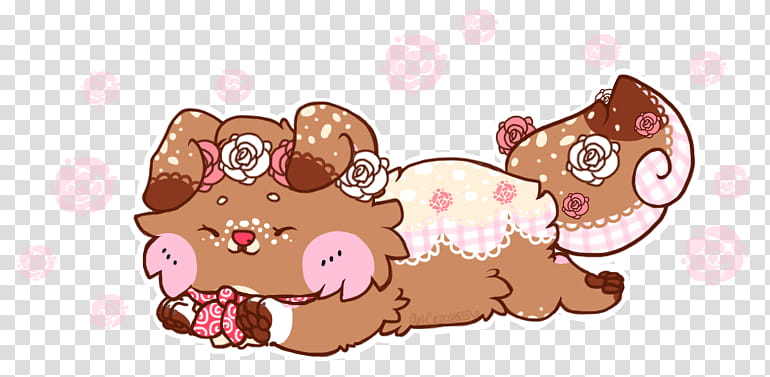 Com YCH: Rosey Love Sushidog transparent background PNG clipart
