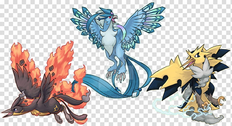 Drawing Articuno, Zapdos and Moltres 