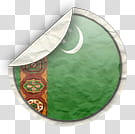 world flags, Turkmenistan icon transparent background PNG clipart