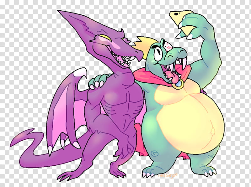ridley and king k rool selfie!! transparent background PNG clipart