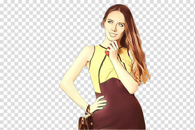 fashion model clothing yellow dress shoulder, Neck, Shoot, Waist transparent background PNG clipart