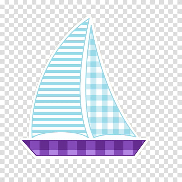 COLLECT CUTE, purple and teal sail boat art transparent background PNG clipart