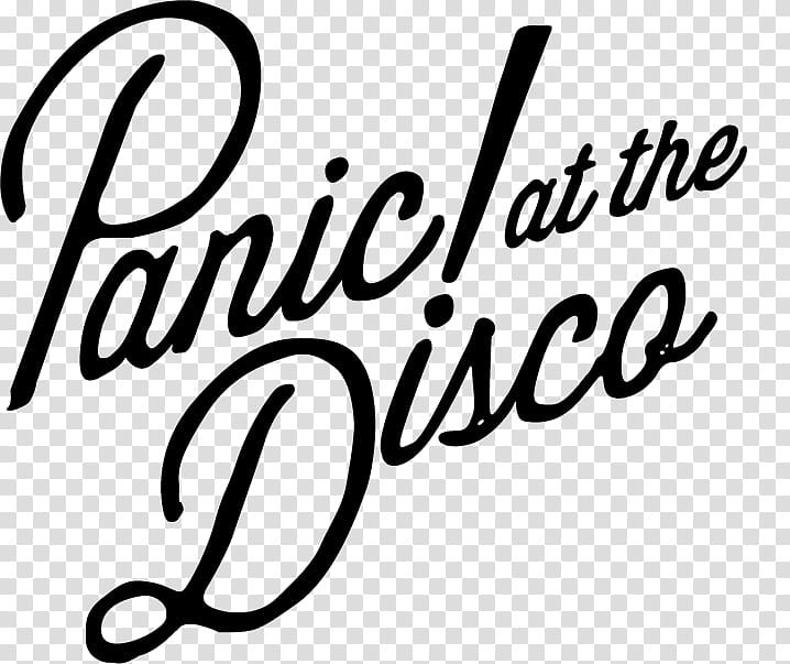 Panic! At The Disco, Logo, black panic at the disco text transparent background PNG clipart