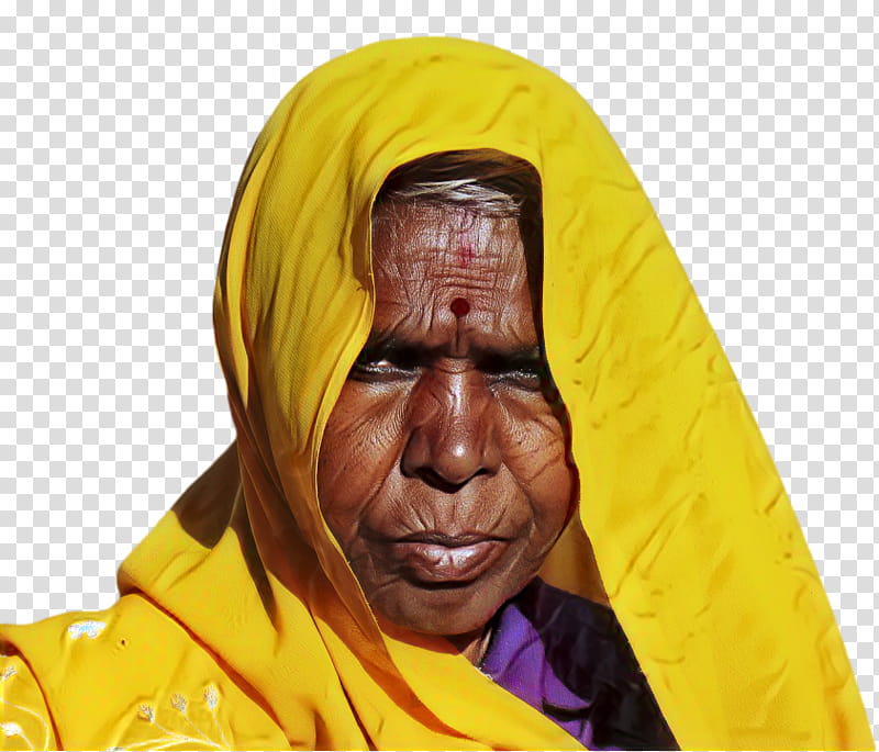 India Culture, Portrait, Woman, Human, Burqa, Person, Guru, Yellow transparent background PNG clipart