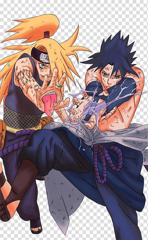 Deidara vs Sasuke transparent background PNG clipart