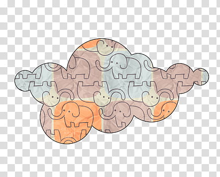 Nubes, multicolored elephant cloud transparent background PNG clipart