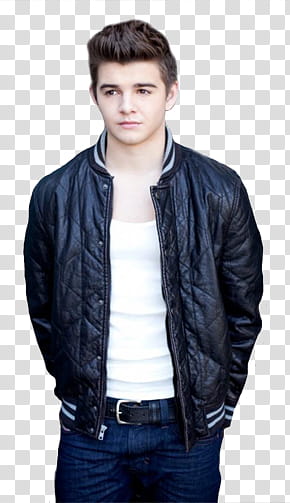 Male Models, black leather jacket transparent background PNG clipart