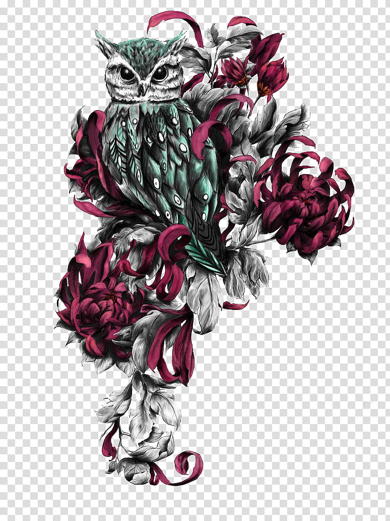 Tatuajes, painting of green owl transparent background PNG clipart