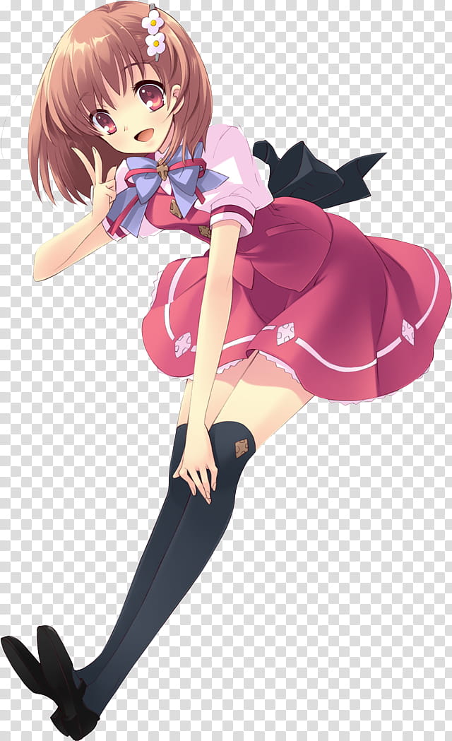 brown-haired girl anime transparent background PNG clipart