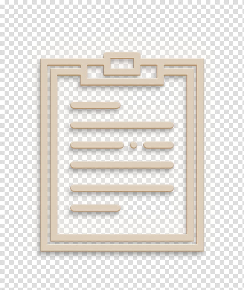 Note icon Essential Set icon Notepad icon, White, Beige, Rectangle transparent background PNG clipart
