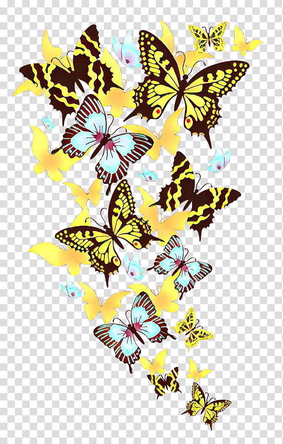 Floral Leaf, Monarch Butterfly, Brushfooted Butterflies, Insect, Floral Design, Symmetry, Plants, Tiger Milkweed Butterflies transparent background PNG clipart