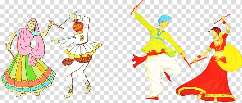 Festival, Garba, Dandiya Raas, Dance, Navaratri, Folk Dance, Rasa Lila, Child Art transparent background PNG clipart