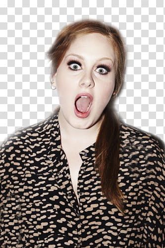 ADELE, woman open her mouth transparent background PNG clipart