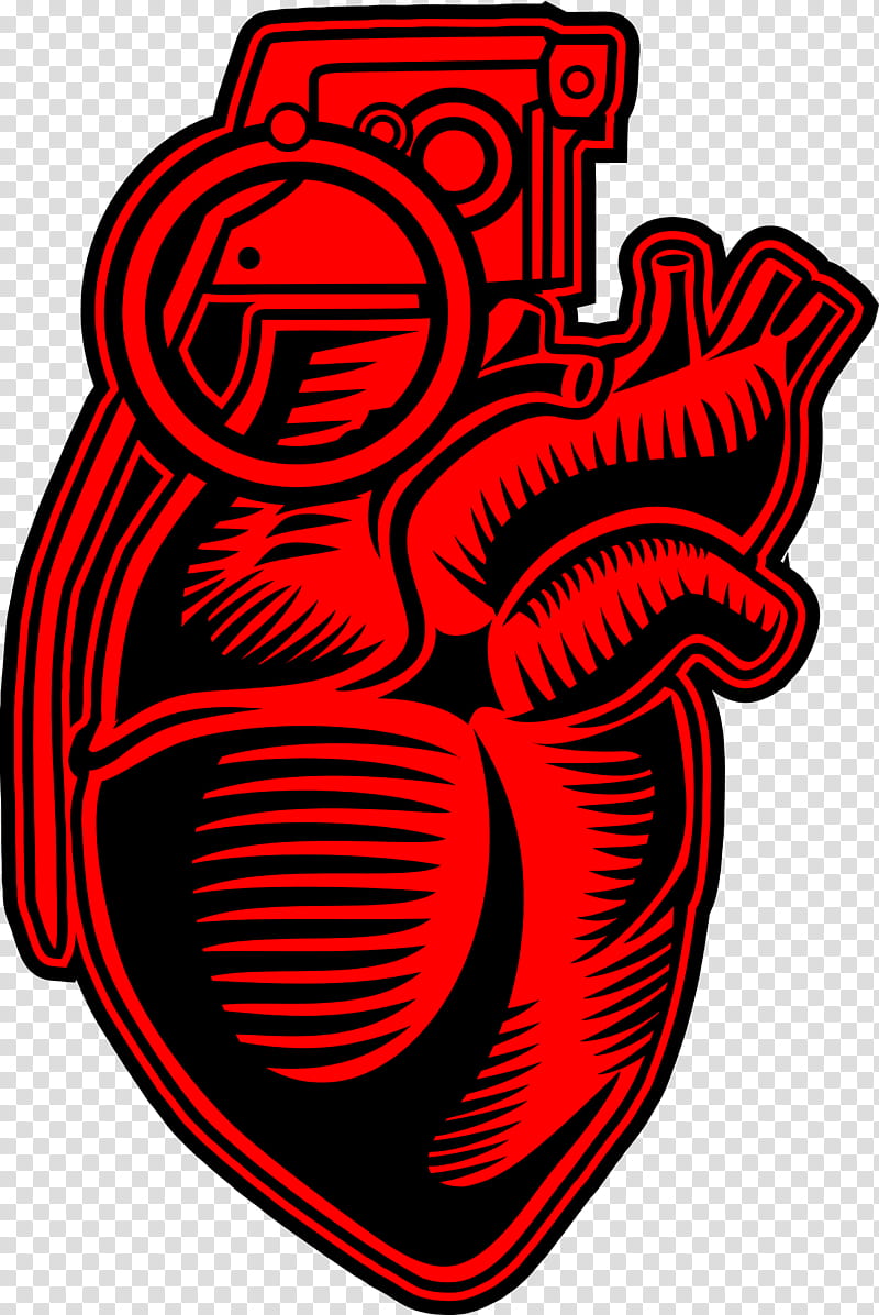 Drawing Heart, Tshirt, Grenade, Red, Symbol transparent background PNG clipart