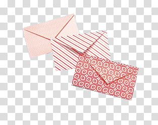 Mail, three pink and white envelopes transparent background PNG clipart